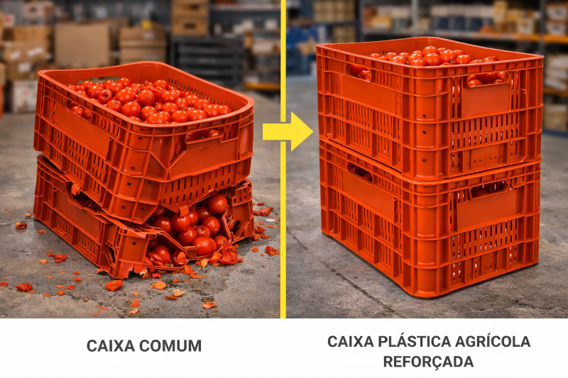 caixa plástica agrícola reforçada